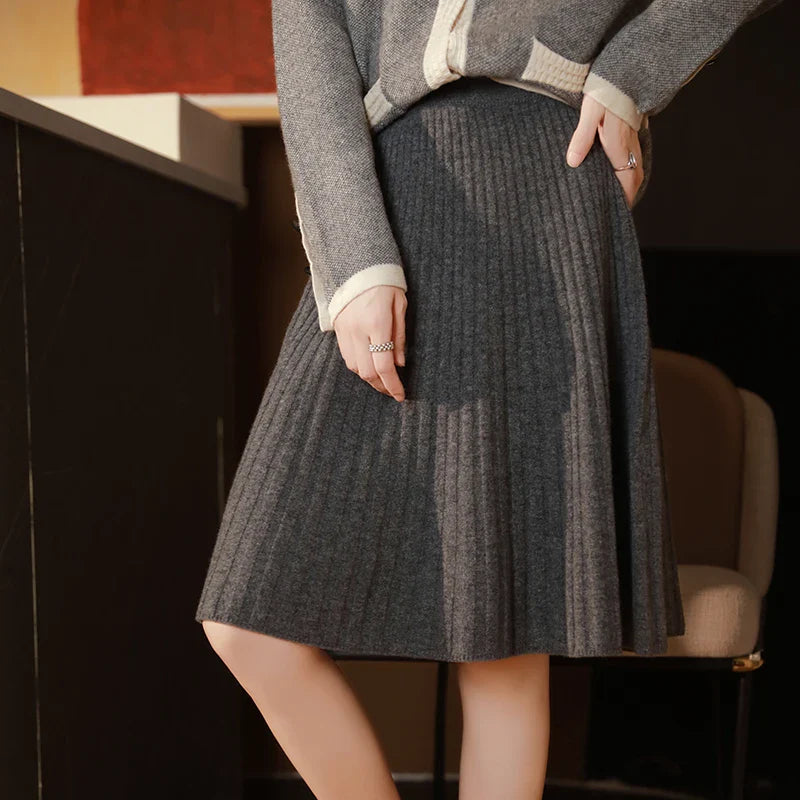 Soft Brushed Wool Mini Skirt