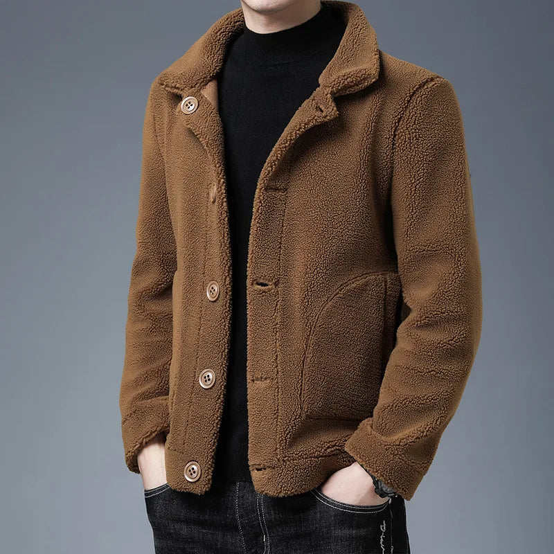 Warm Fleece Casual Button Jacket - Nocini