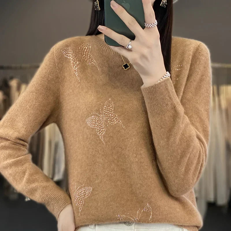 Colorful Floral Crew Neck Sweater
