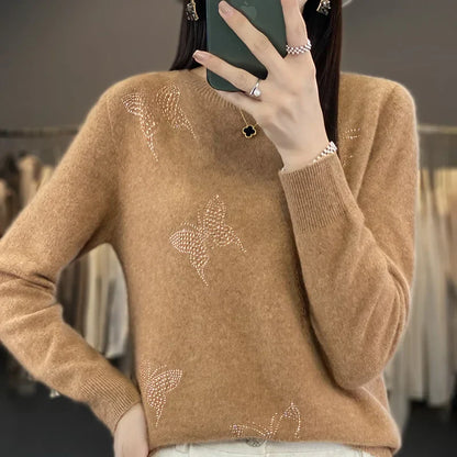 Colorful Floral Crew Neck Sweater