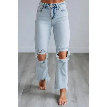 Trendy Distressed Slim Fit Jeans