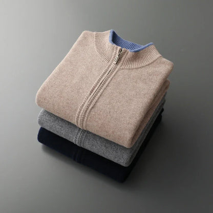 Warm Wool Crew Neck Jacket