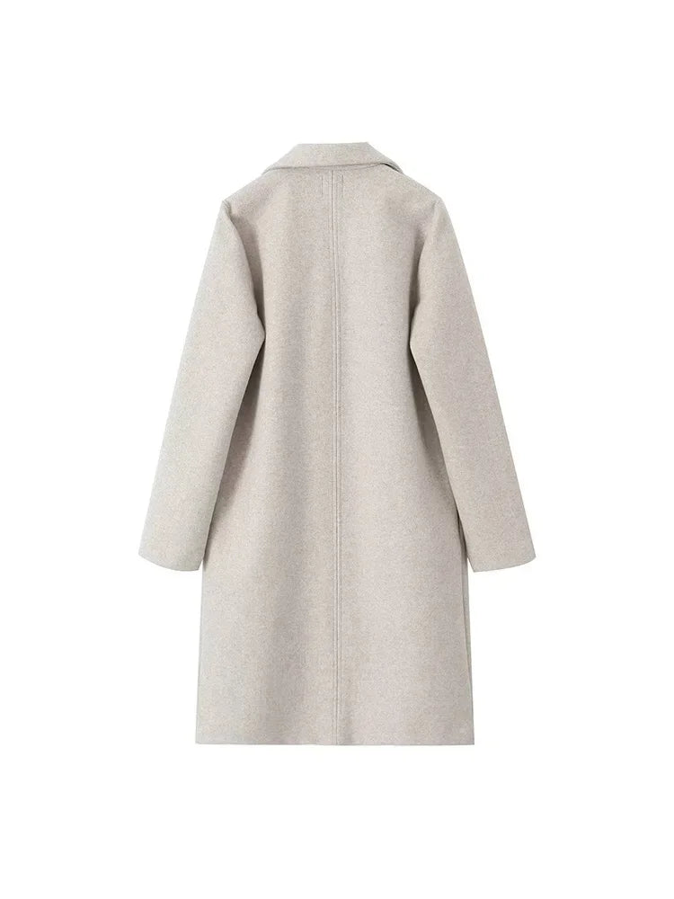 Classic Double Breasted Long Trench Coat