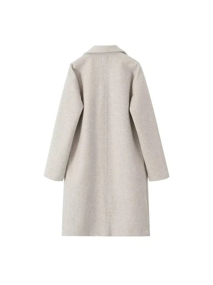 Classic Double Breasted Long Trench Coat