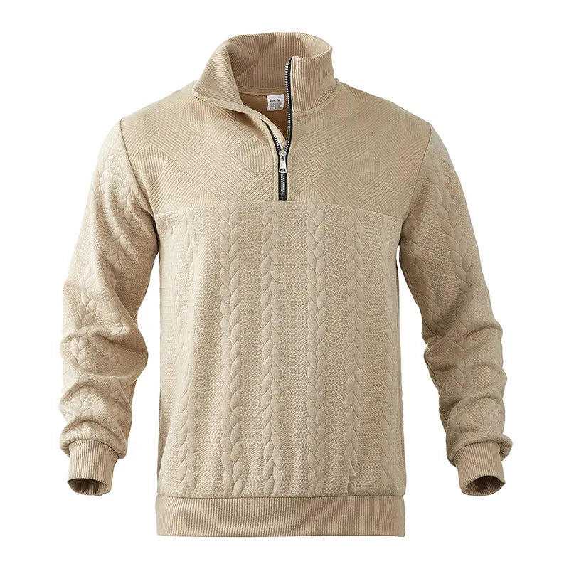 Cozy Cable Knit Crew Neck Pullover Sweater
