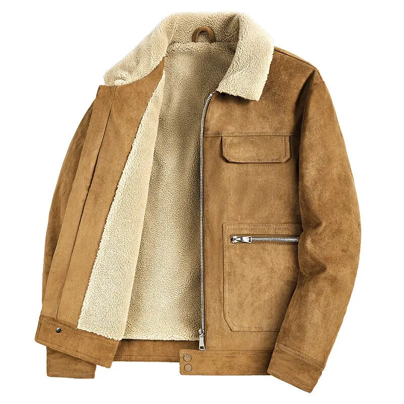 Soft Leather Denim Jacket