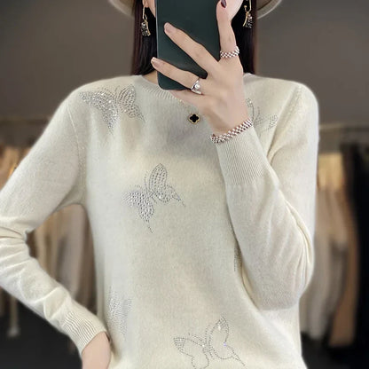 Colorful Floral Crew Neck Sweater