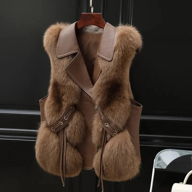 Soft Faux Fur Vest | Cosy Collar Fur Gilet