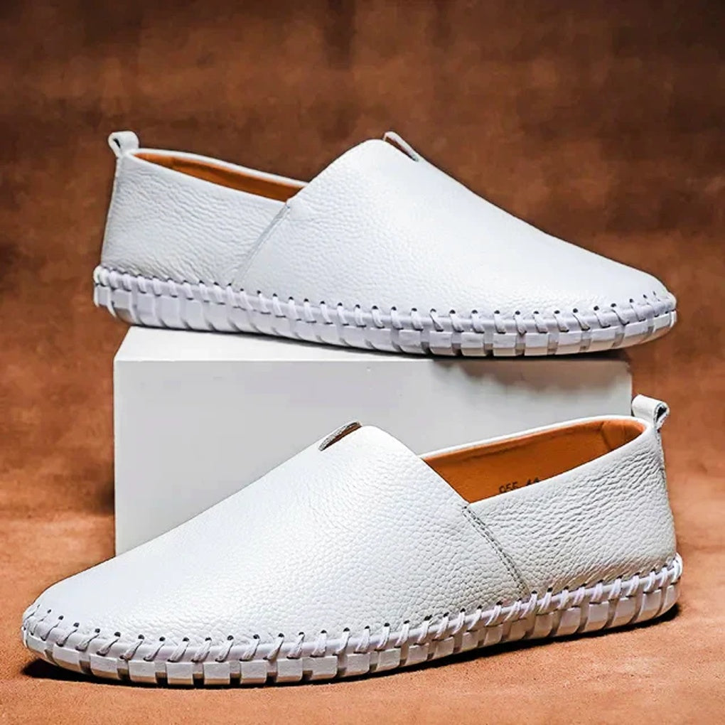 Luxury Slip On Loafers Real Leather Shoes