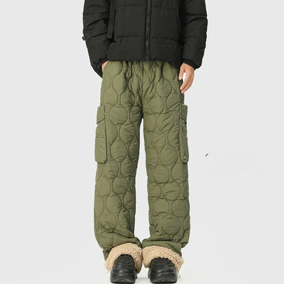 Comfortable Quilted Wide Leg Pants
