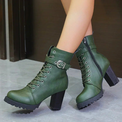 Elegant Low Heel Zip Ankle Boots for Women - Nocini