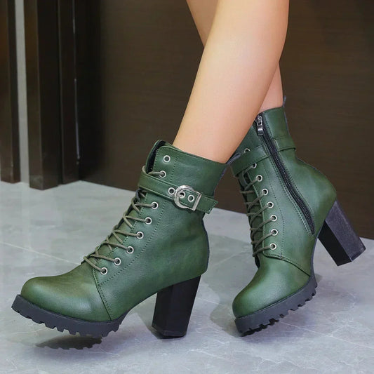 Elegant Low Heel Zip Ankle Boots for Women - Nocini