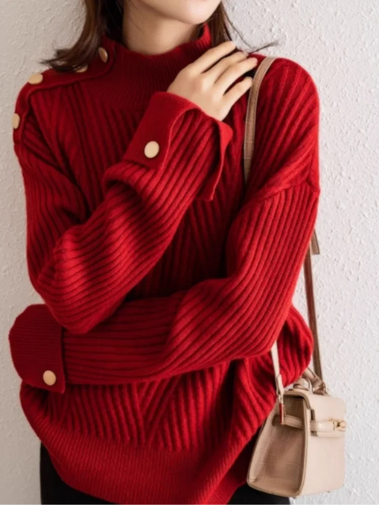 Comfortable Fit Crew Neck Sweater