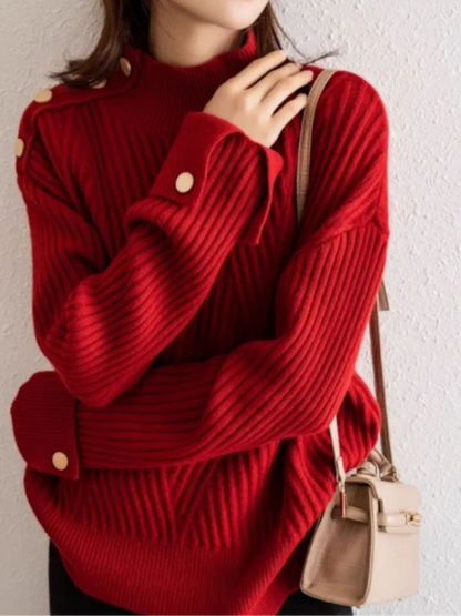 Comfortable Fit Crew Neck Sweater
