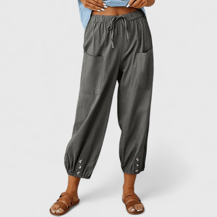 Elegant High Waist Wide Leg Pants - Olytrend