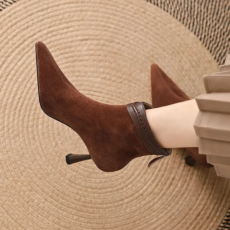 Fashionable Low Heel Ankle Boots
