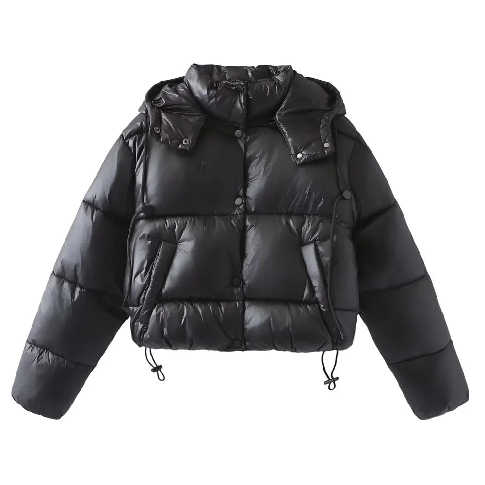 Warm Winter Puffer Coat with Hood