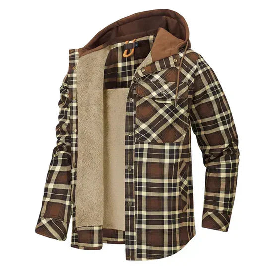 Classic Flannel Hoodie Jacket - Olytrend