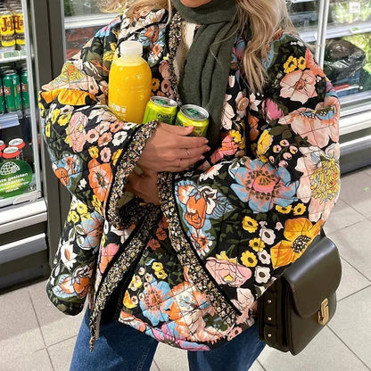 Women's Pretty Patchwork Trench Coat