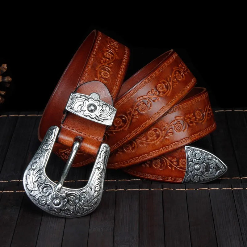 Rugged Metal Cowboy Belt - Nocini