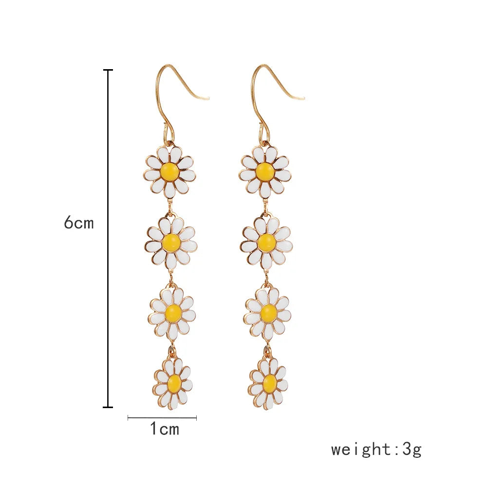 Floral Drop Dangle Earrings