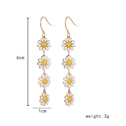 Floral Drop Dangle Earrings