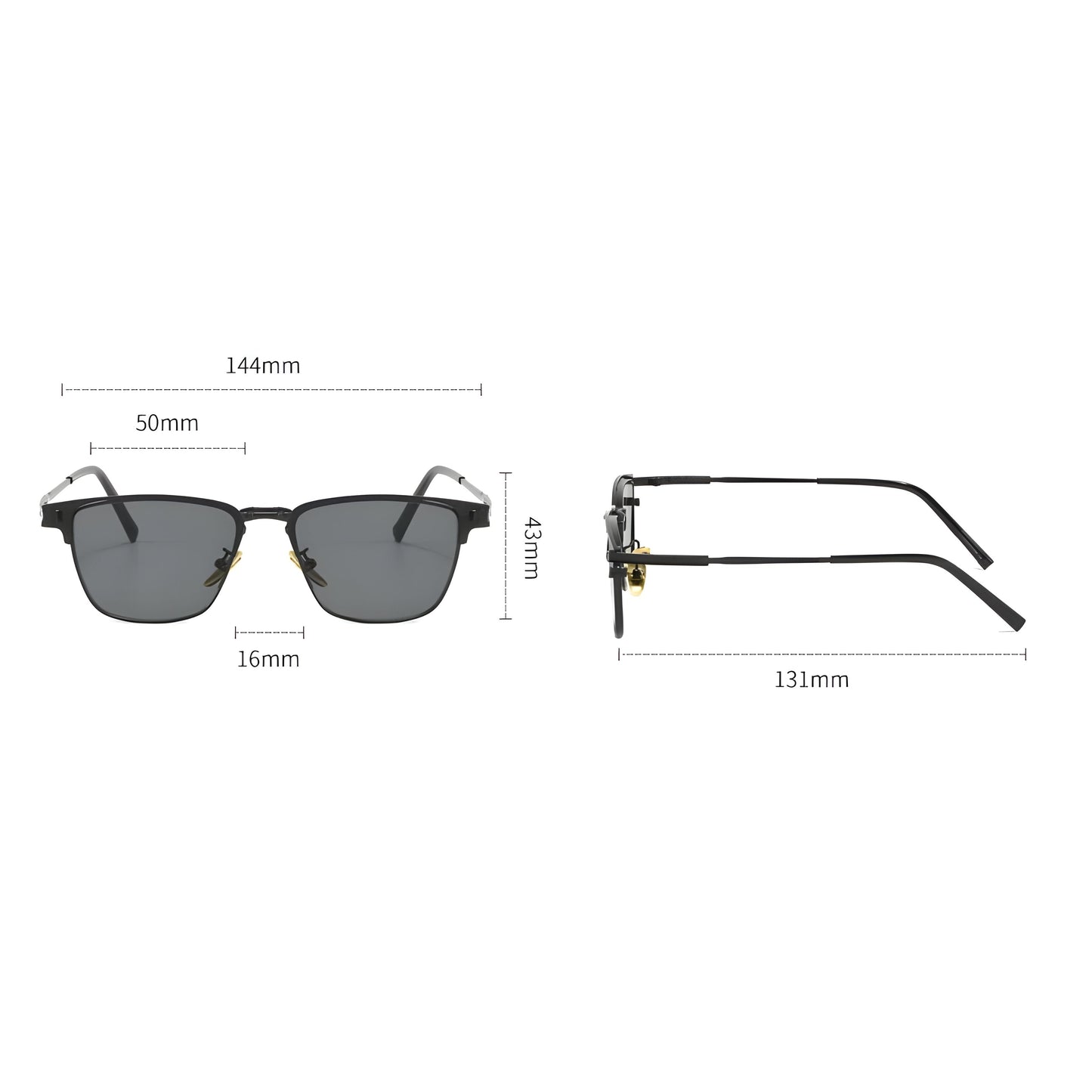 Trendy Semi-Rimmed Shades