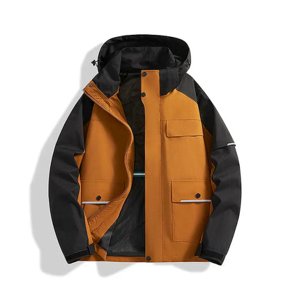 Casual Athletic Colorblock Hoodie Jacket