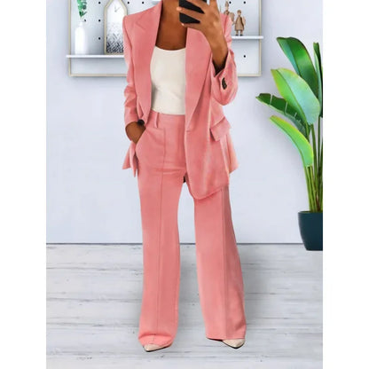 Elegant Women's Classic Fit Trousers Suit