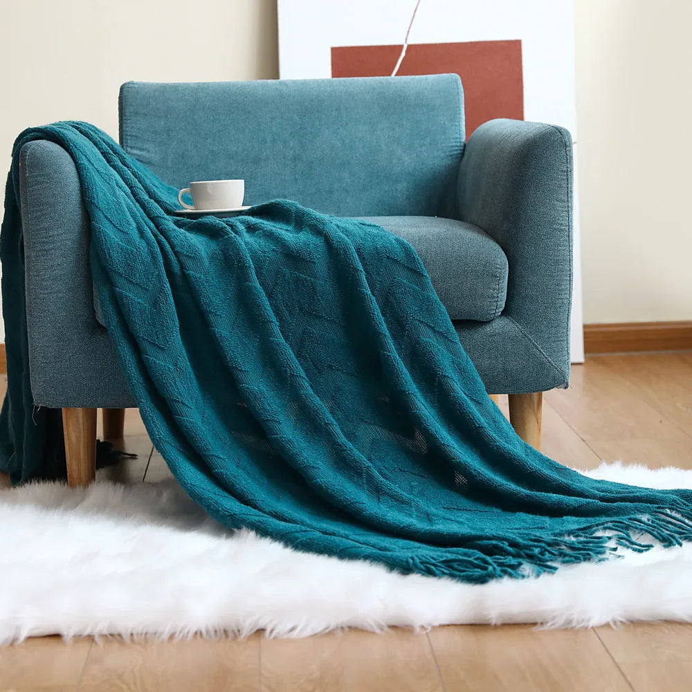 Cozy Textured Zig Zag Throw Blanket