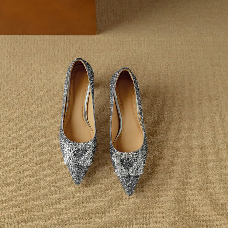 Sparkly High Heels for Evening Wear