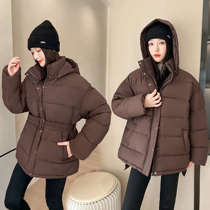 Stylish Women's Hooded Puffer Coat