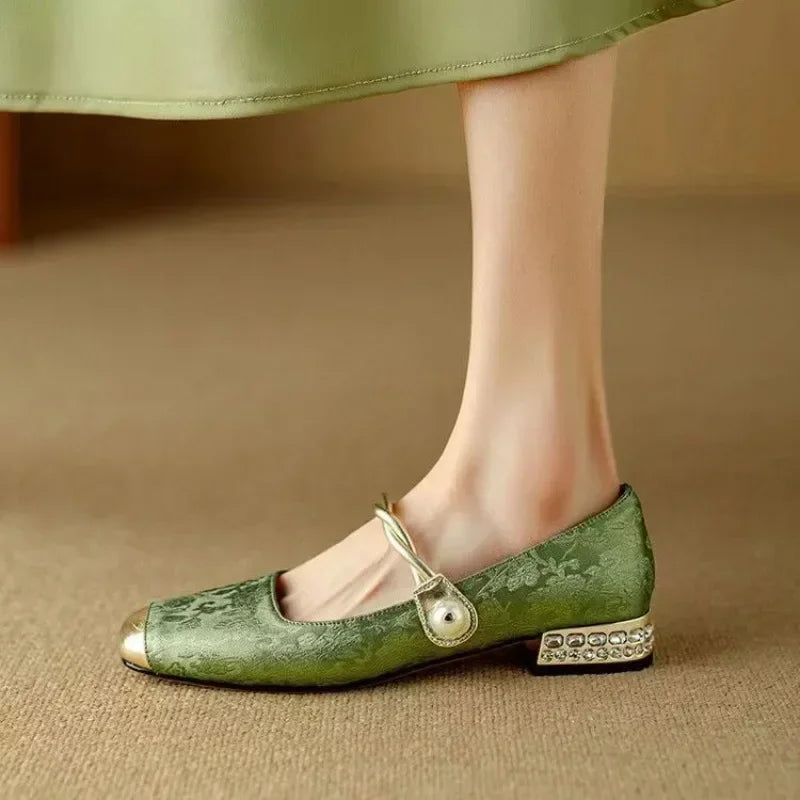 Elegant Mestelle Flat Mary Jane Shoes