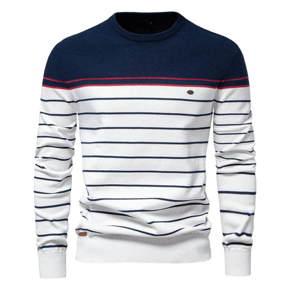 Classic Men's Horizontal Stripe Pullover - Olytrend