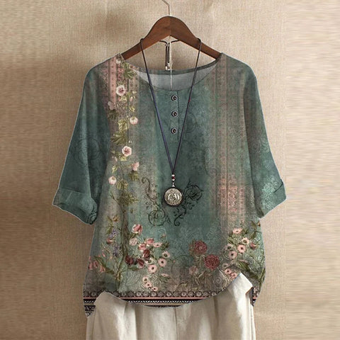 Vintage Style Women's Blouse - Olytrend
