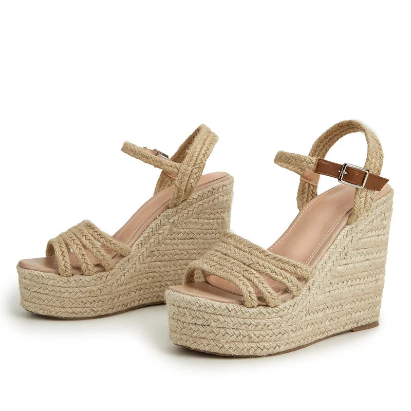 High Heel Buckle Strap Sandals