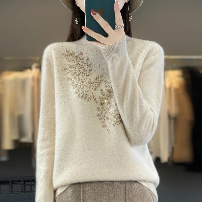 Decorative Knit Sweater - Olytrend