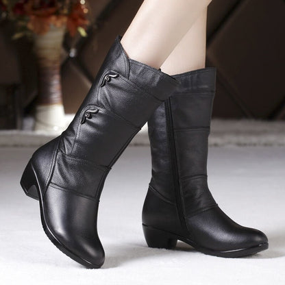 Tall Womens Leather Knee High Boots