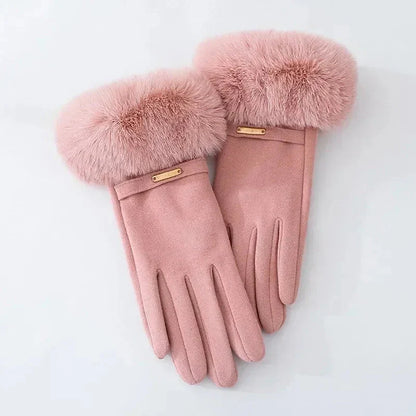 Warm Faux Fur Lined Women's Gloves
