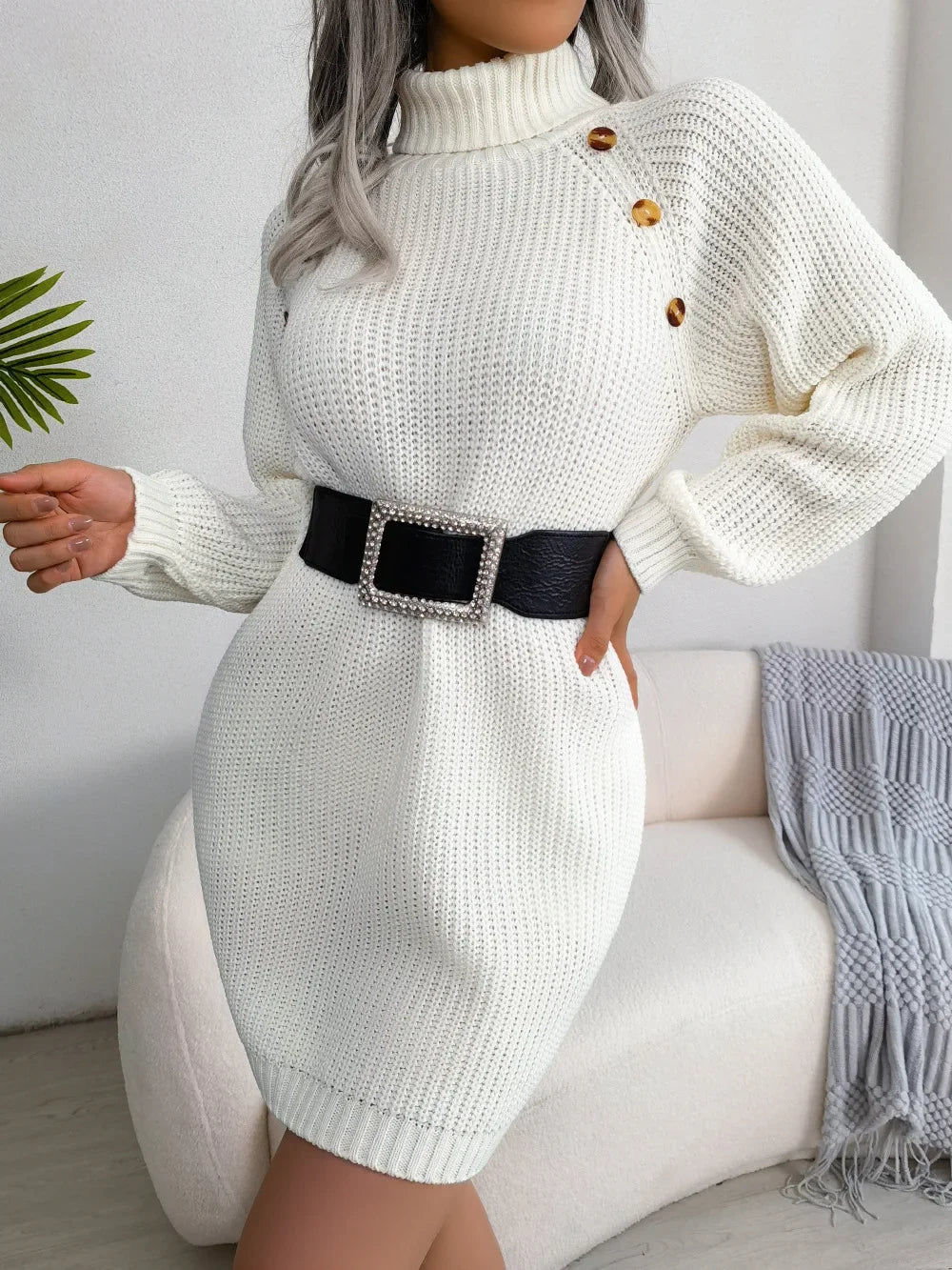 Cozy Cable Knit Dress