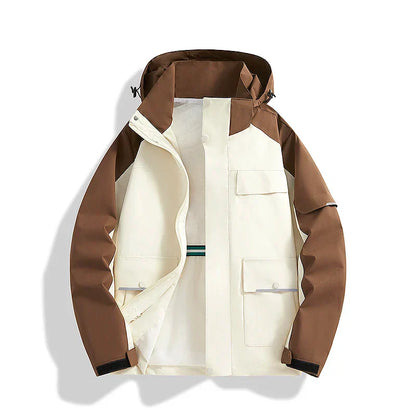 Casual Athletic Colorblock Hoodie Jacket - Nocini