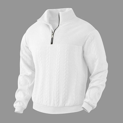Cozy Cable Knit Crew Neck Pullover Sweater