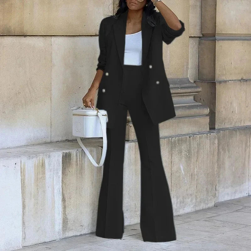 Classic Fit Women's Blazer and Trousers Suit