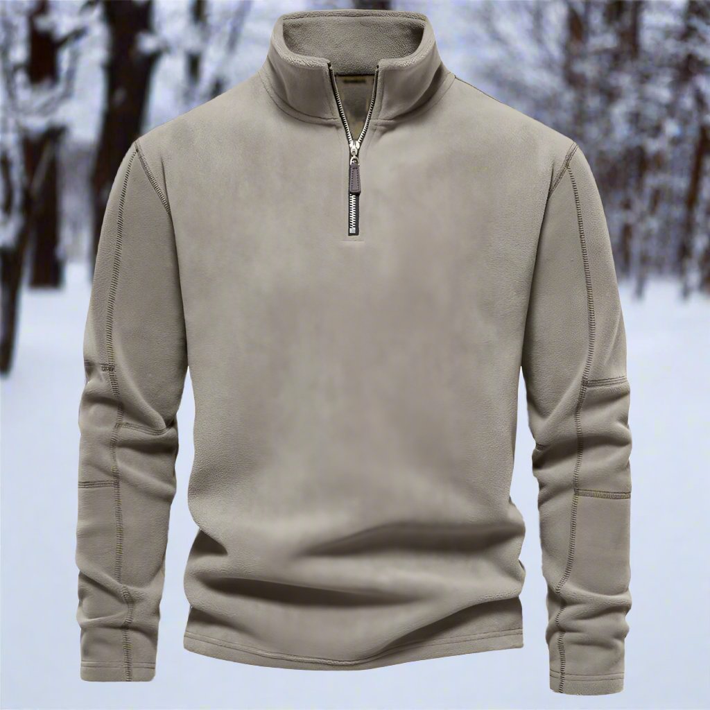 Cozy Men's Quarter Zip Fleece Jacket