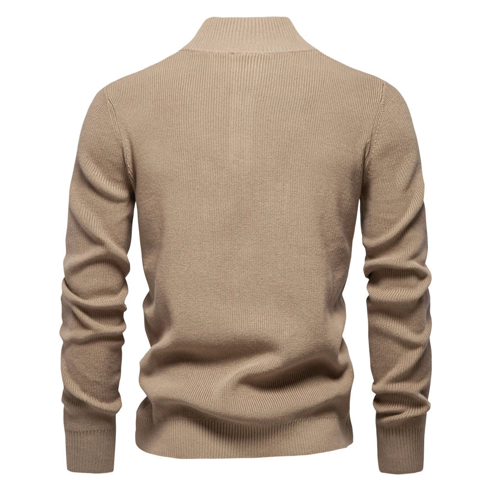 Classic Wooden Button Crew Sweater