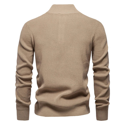 Classic Wooden Button Crew Sweater