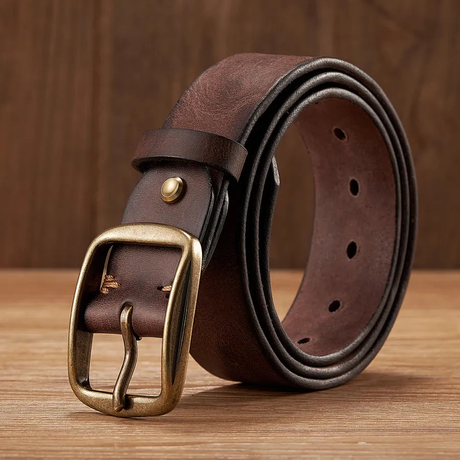Genuine Leather Men's Buckle Belt - Nocini