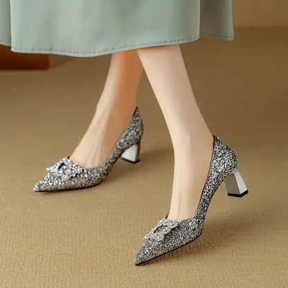 Sparkly High Heels for Evening Wear