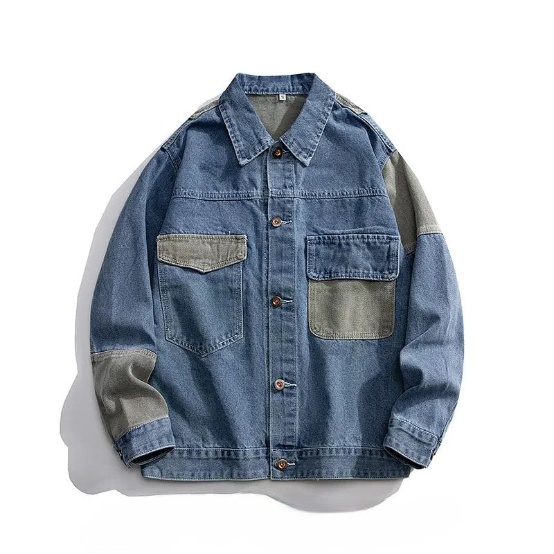 Ripped Distressed Blue Jeans Jacket - Nocini