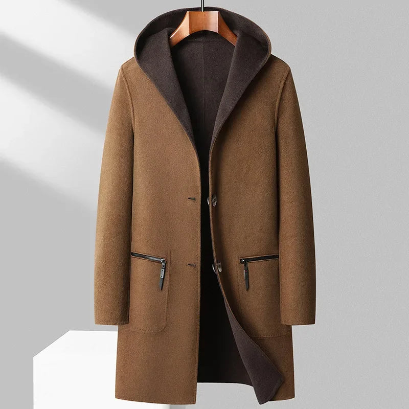Classic Double Faced Wool Coat - Nocini